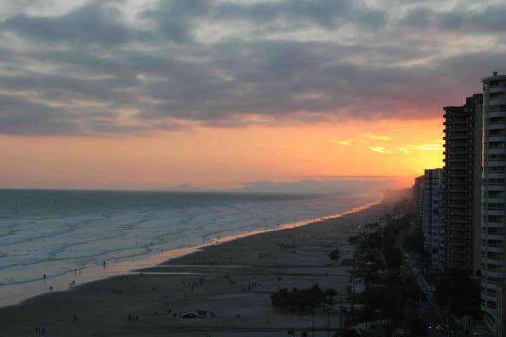 Frente pro mar apartamento completo Praia Grande  Esterno foto